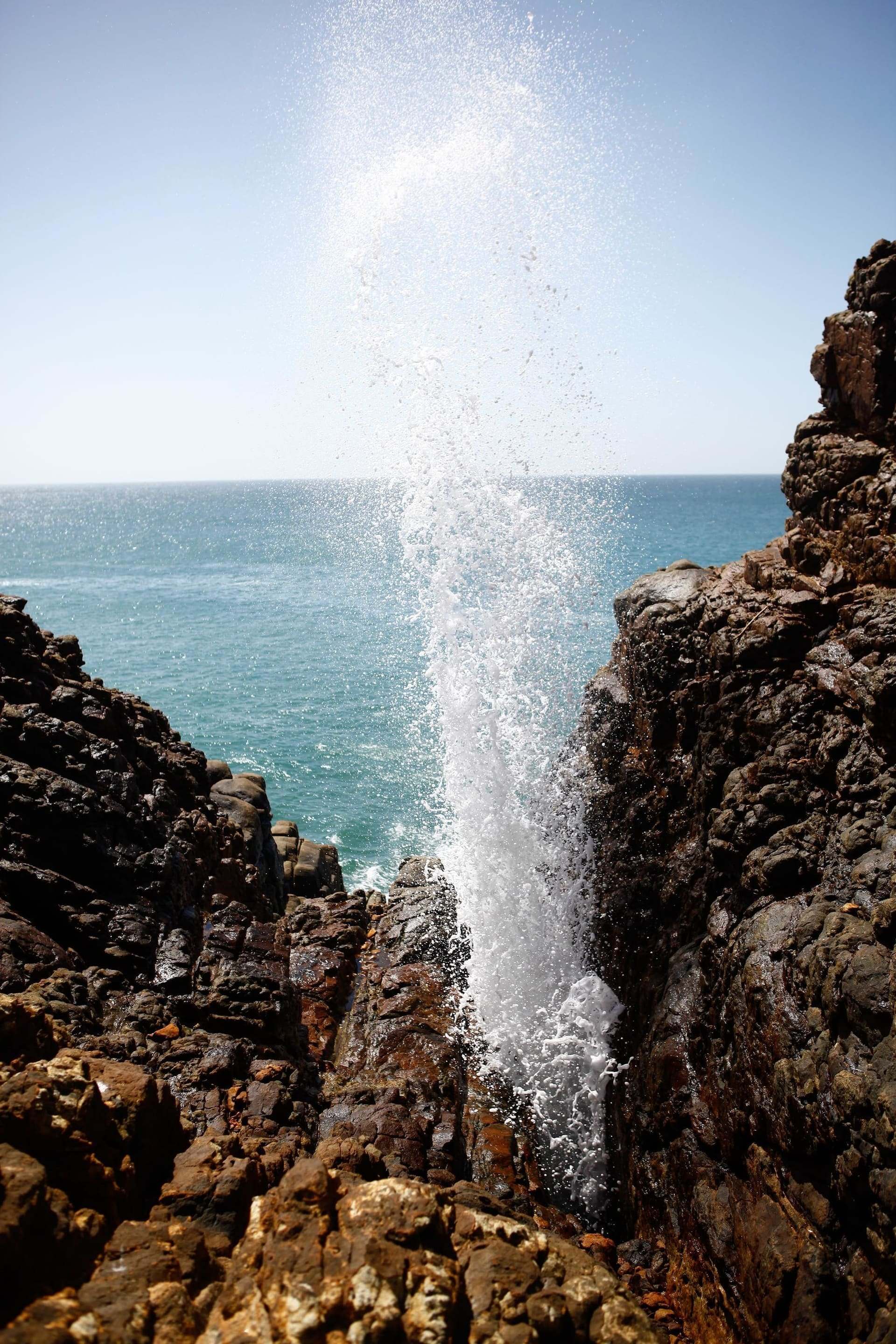 Hummanaya Blowhole — water jet and cliff path near Kudawella village