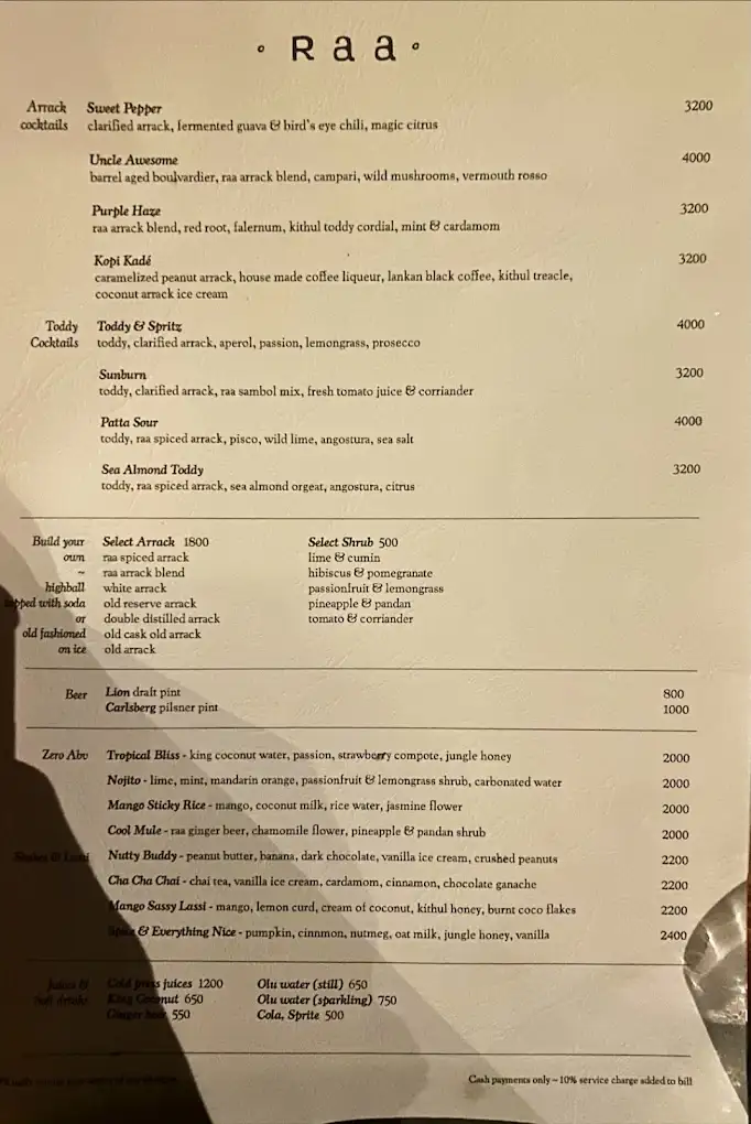 Raa menu page 3