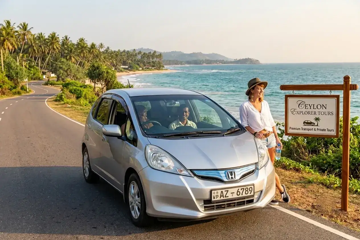 Private transport service car in Hiriketiya, Sri Lanka