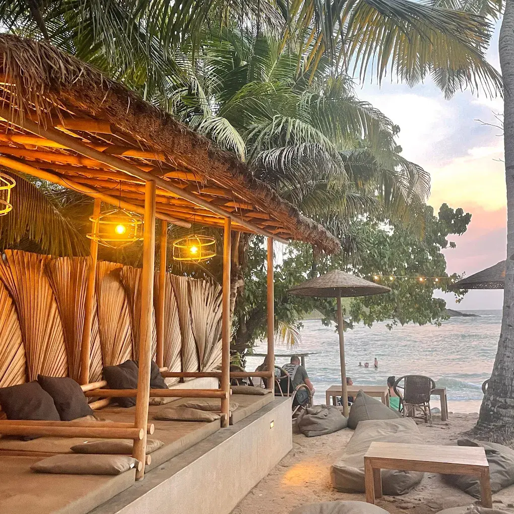 La Playa Hiriketiya beach club lounge seating
