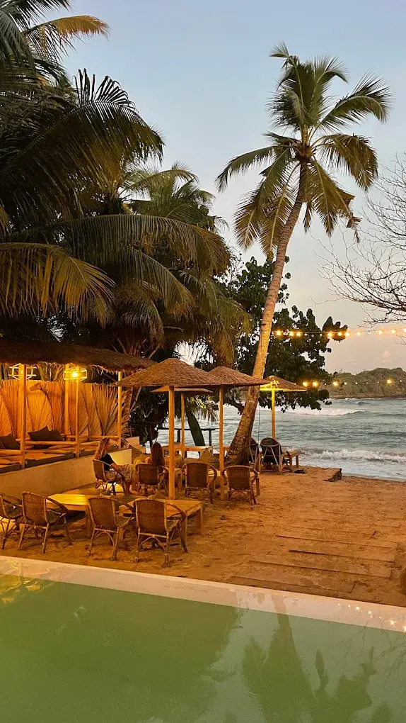 La Playa Hiriketiya venue and sunset vibes