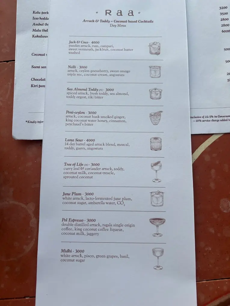 Raa menu page 1