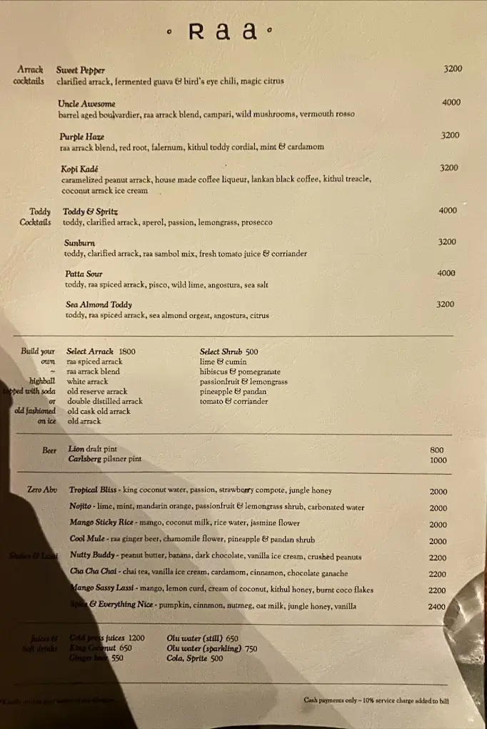 Raa menu page 3