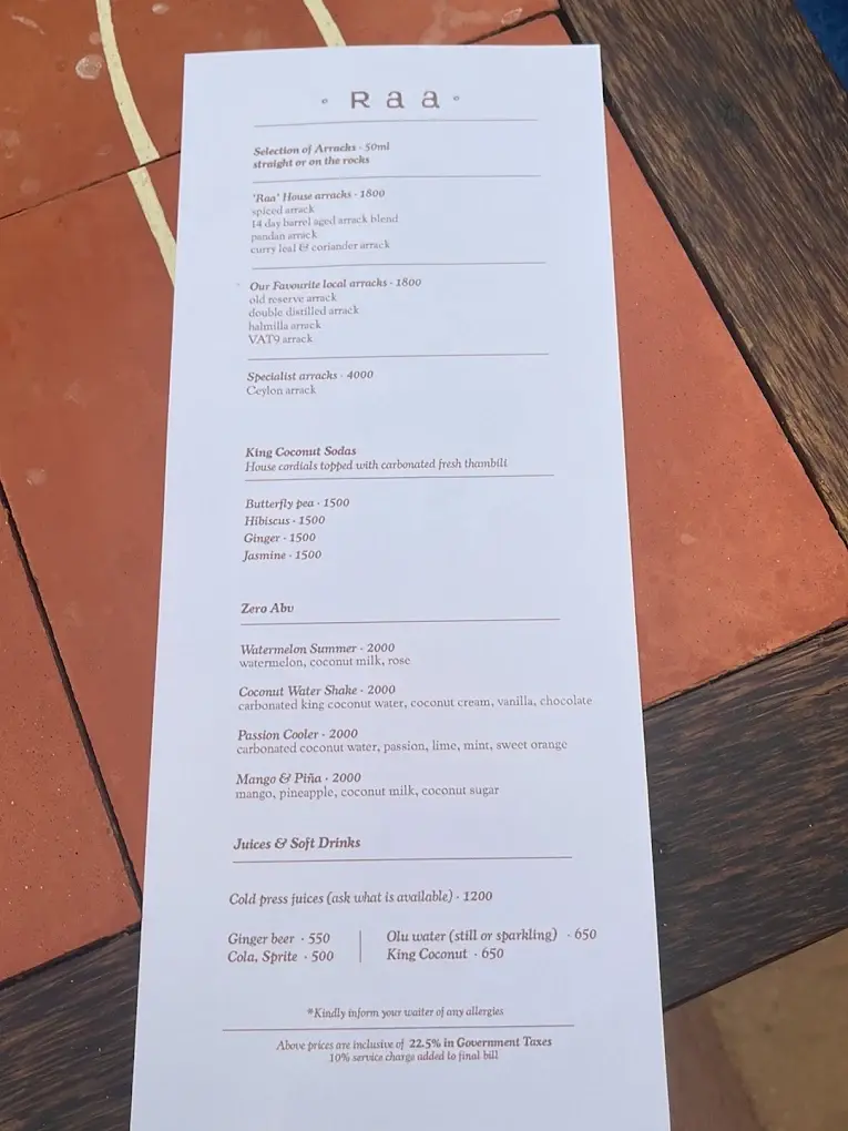 Raa menu page 4