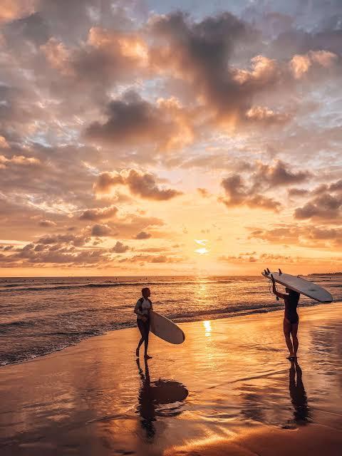 Sunset surf session