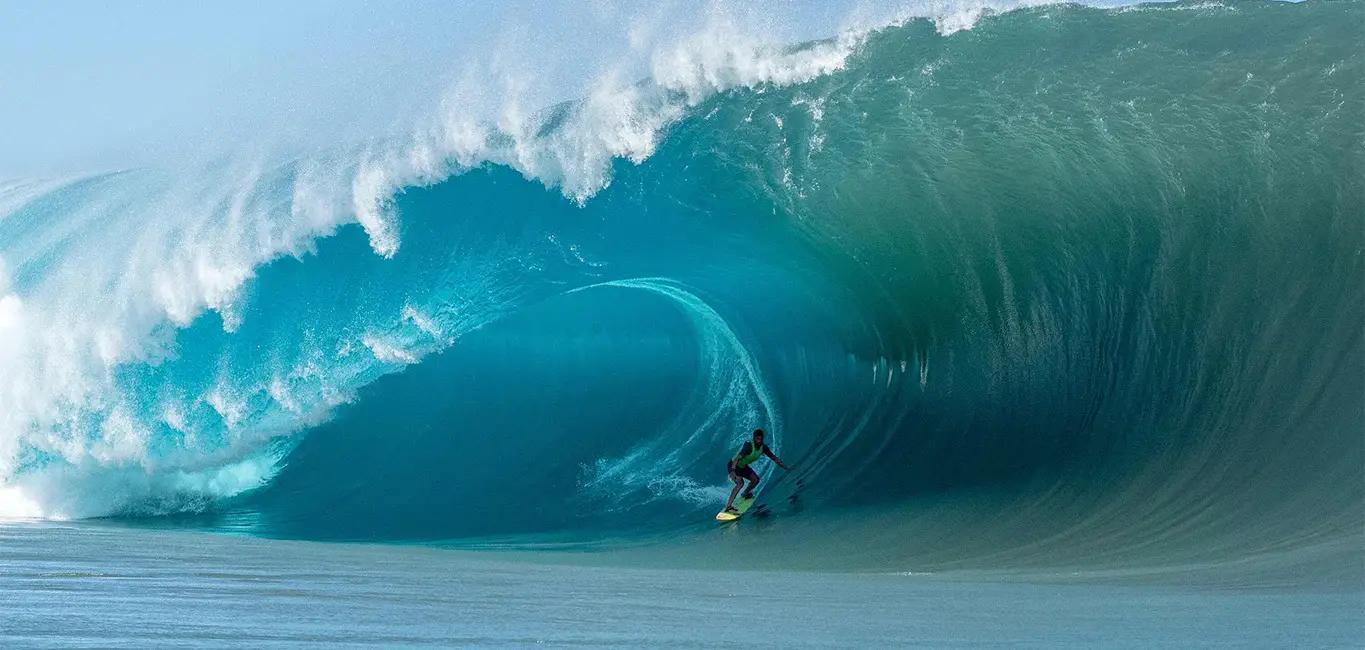 Aerial surf spot view