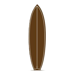 Decorative surfboard illustration